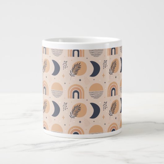 Bio Boho Pattern Jumbo-Tasse (Vorderseite)