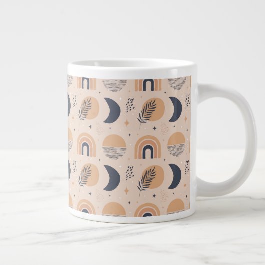 Bio Boho Pattern Jumbo-Tasse (Rechts)
