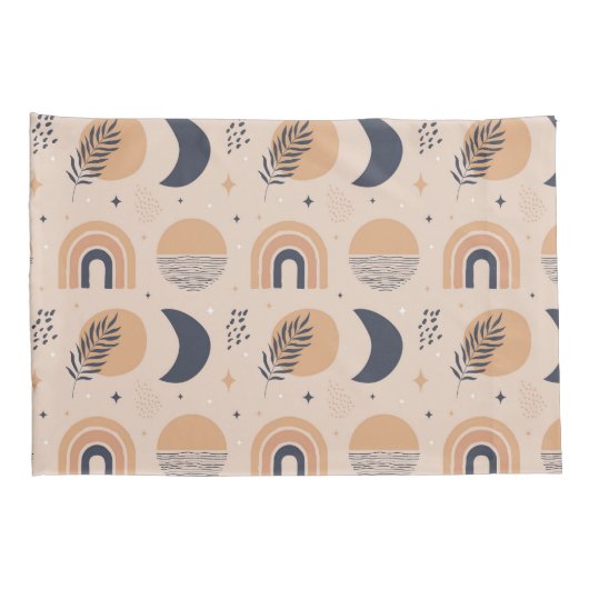 Bio Boho Pattern Kissenbezug (Rückseite-Rechts)