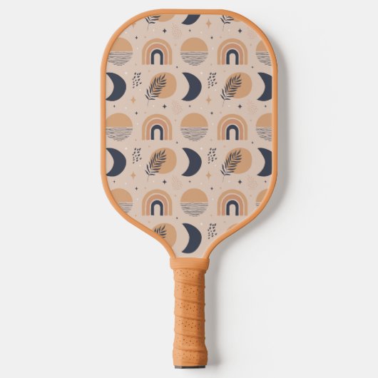 Bio Boho Pattern Pickleball Schläger (Vorderseite)