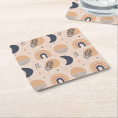 Bio Boho Pattern Rechteckiger Pappuntersetzer (angewinkelt)