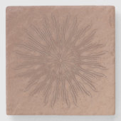 Bio bohoner Sonnenaufgang Steinuntersetzer (Vorderseite)