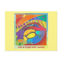 Bio Bold LifeScan Art Postkarte mit Wortlaut