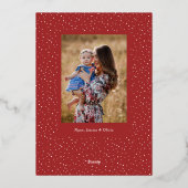 Bio botanisches Foto Oval Folien Feiertagskarte (Rückseite)