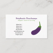 Bio Business Card "Farm & Catering" Visitenkarte (Vorderseite)