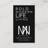 Bio Cactus Zuhause Interior Designer Visitenkarte (Rückseite)