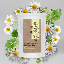 Bio Chamomile Tebal Kraft-Label