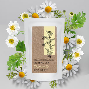 Bio Chamomile Tebal Kraft-Label
