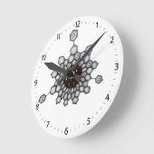 Bio Chemie Aromatische Raumfahrtsteine Runde Wanduhr (Winkel)