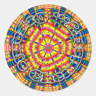 Bio Chemie-Aufkleber Runder Aufkleber