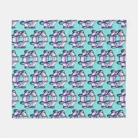 Bio Chemie Benzol-Moleküle Fleecedecke (Vorderseite (Horizontal))