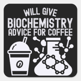 Bio-Chemie-Beratung für Kaffee Quadratischer Aufkleber
