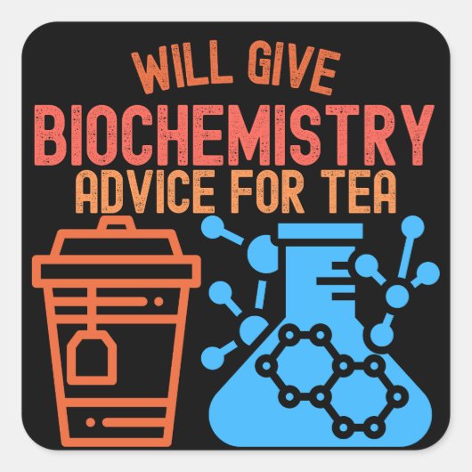 Bio-Chemie-Beratung für Tee Quadratischer Aufkleber (Vorderseite)