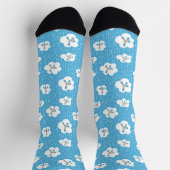 Bio Chemie Blue Molecules Science Geek Socken (Oben)