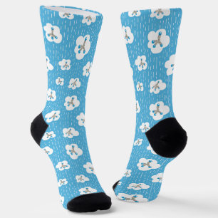 Bio Chemie Blue Molecules Science Geek Socken