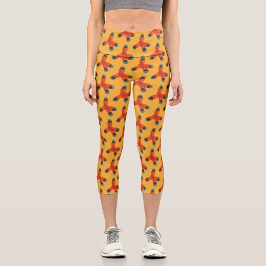 Bio Chemie Geek Molecule Muster Chemist Capri Leggings (Vorderseite)
