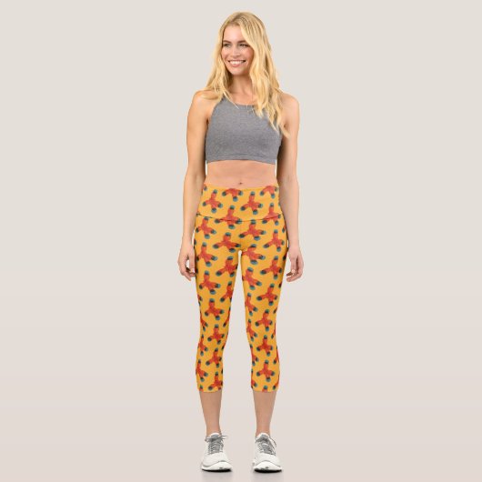 Bio Chemie Geek Molecule Muster Chemist Capri Leggings (Vorderseite)