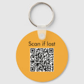 Bio Chemie QR-Code Orange Methan Molecule Schlüsselanhänger (Rückseite)