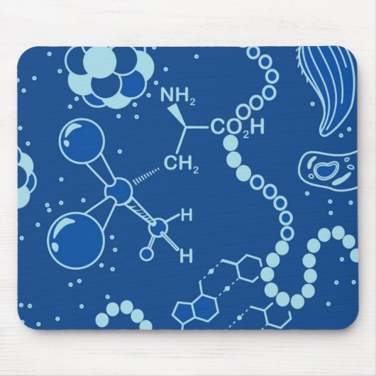 Bio-/Chemie-Spektrum-blaue Mausunterlage Mousepad (Vorne)