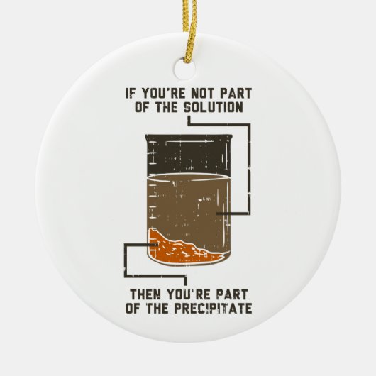 Bio Chemiewissenschaftslehrerin Funny Geek Keramik Ornament (Vorne)