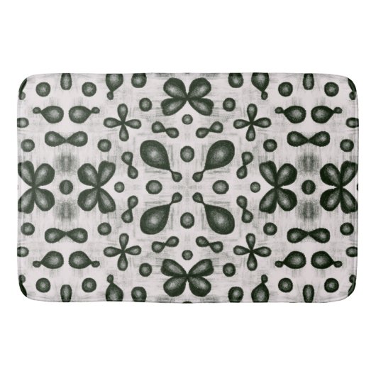 Bio chemische atomare Orbitale schwarz-weiß Badematte (Vorderseite)