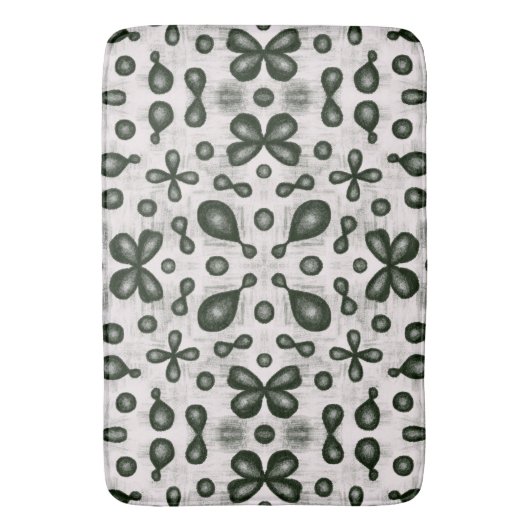 Bio chemische atomare Orbitale schwarz-weiß Badematte (Vorderseite Vertikal)