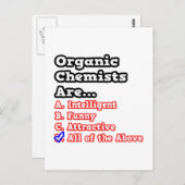 Bio Chemist Quiz...Joke Postkarte (Vorne/Hinten)