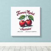 Bio Cherries T-Shirt - Vor Ort angebaut & süß Leinwanddruck (Insitu (Holzboden))