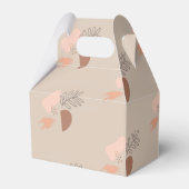 Bio Collage Leaf Earth Tone Hochzeit Geschenkschachtel (Rückseite)