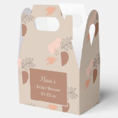 Bio Collage Leaf Earth Tone Hochzeit Geschenkschachtel (Geöffnet)