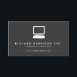 BIO COMPUTERLOGO - Weiße/graue Visitenkarte<br><div class="desc">Ein einzigartig gestaltetes Computerlogo wird zur Identität dieses modernen Visitenkartendesigns. Ideal für technische Berufe,  Blogger,  Entwickler oder Personalkarten. © 1201AM DESIGNS</div>