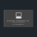 BIO COMPUTERLOGO - Weiße/graue Visitenkarte<br><div class="desc">Ein einzigartig gestaltetes Computerlogo wird zur Identität dieses modernen Visitenkartendesigns. Ideal für technische Berufe,  Blogger,  Entwickler oder Personalkarten. © 1201AM DESIGNS</div>