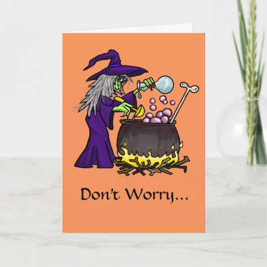 Bio Cooking Funny Halloween Card Karte (Vorderseite)