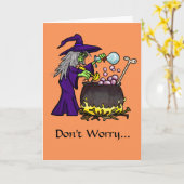 Bio Cooking Funny Halloween Card Karte (Gelbe Blume)