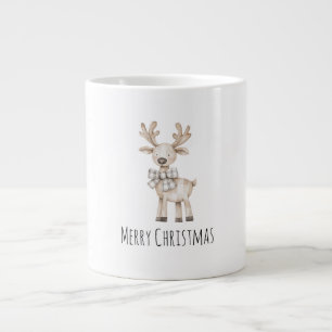 Bio Cream Tan Reindeer Weihnachten Jumbo-Tasse