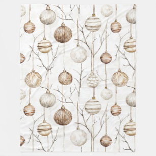 Bio Cream Tan Weihnachtsschmuck Fleecedecke
