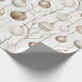 Bio Cream Tan Weihnachtsschmuck Geschenkpapier (Ecke)