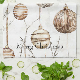 Bio Cream Tan Weihnachtsschmuck Geschirrtuch