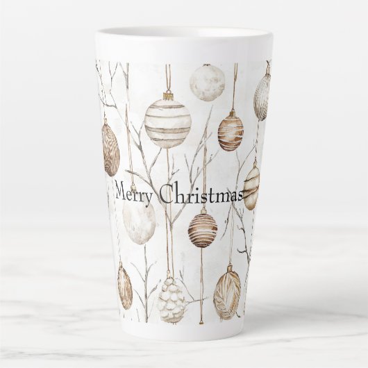 Bio Cream Tan Weihnachtsschmuck Milchtasse (Vorderseite)