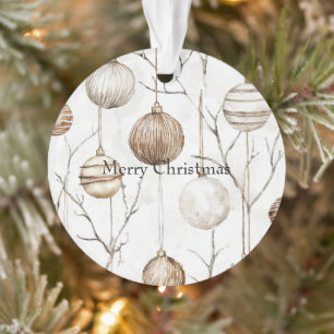 Bio Cream Tan Weihnachtsschmuck Ornament