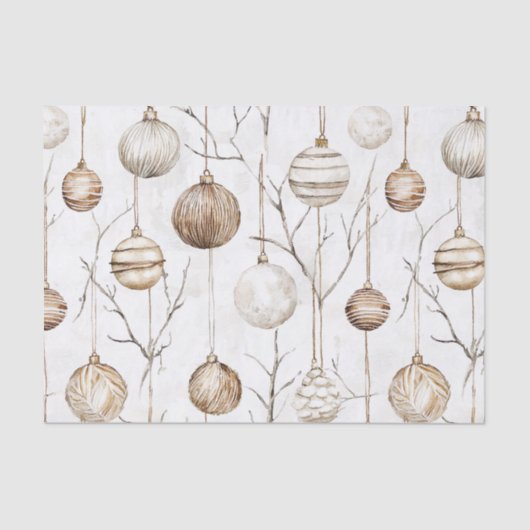 Bio Cream Tan Weihnachtsschmuck Seidenpapier (Vorderseite)