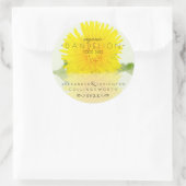 Bio Dandelion Root Tea Runder Aufkleber (Tasche)