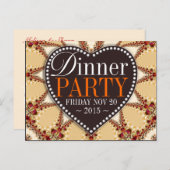 Bio Dekor Abendessen Party Einladen Postkarten (Vorne/Hinten)