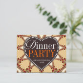 Bio Dekor Abendessen Party Einladen Postkarten (Stehend Vorderseite)