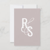 Bio Dunkle Terracotta Hochzeitssitze blau Einladung (Rückseite)