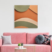 Bio Earth Tones - Abstrakt Boho Leinwanddruck (Insitu (Wohnzimmer))