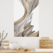 Bio Ebenen / Beige Abstrakte Kunst Poster (Küche)