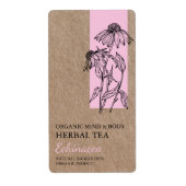 Bio Echinacea Tebal Kraft Business Label (Vorne)
