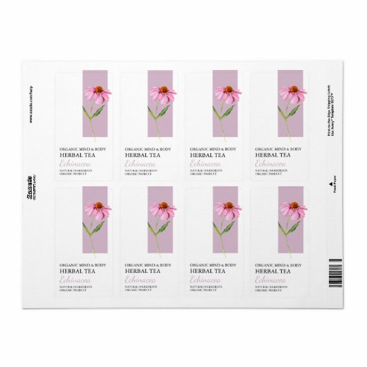 Bio Echinacea-Tee-Label (Vorne)