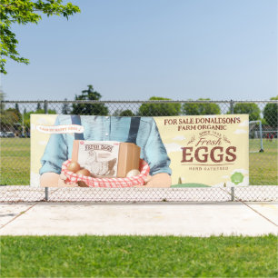 Bio-Eier frisch vom Hof zum Verkauf X Large anpass Banner